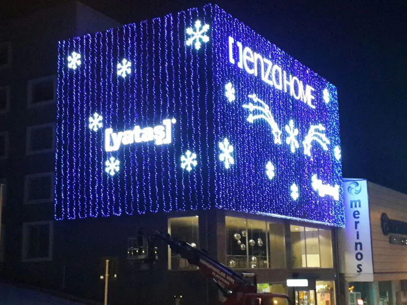 BİNA YILBAŞI IŞIK SÜSLEMESİ,