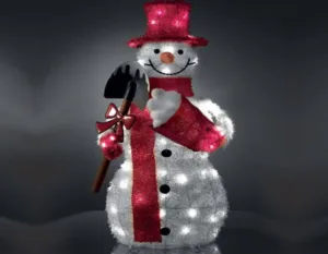 Işıklı Kardan Adam Süsleme Dekoru