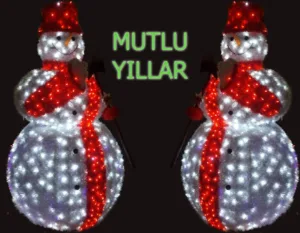 Dış Mekan Işıklı Kardan Adam Dekoru